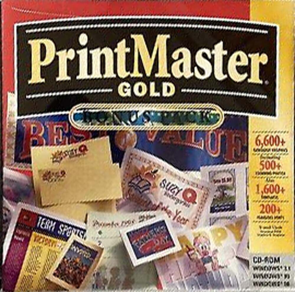 Printmaster Gold Bonus Pack Pc Cd-rom See System Specs