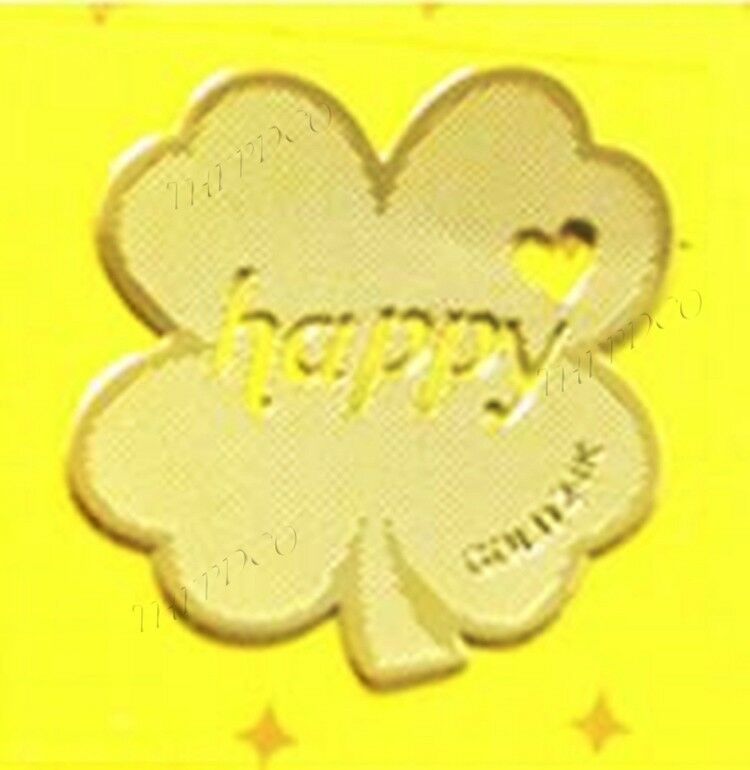 Tpd 24k Gold Plated Anti Radiation Block Shield Cell Phone Sticker Happy Clover