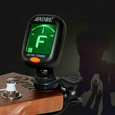 Digital Chromatic Lcd Clip-on Electric Tuner Fits For Bass Guitar Ukulele Violin