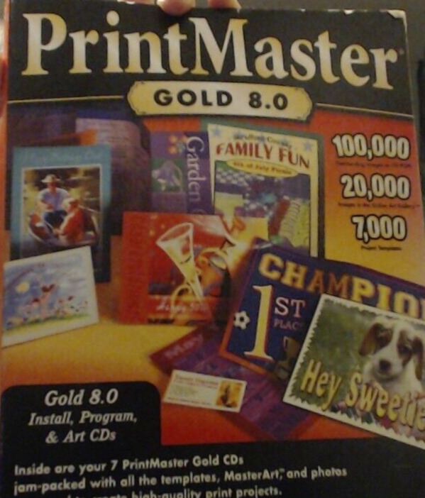 Printmaster Gold 8.0 Art Cds Broderbund Vintage Software Templates (7 Disc)