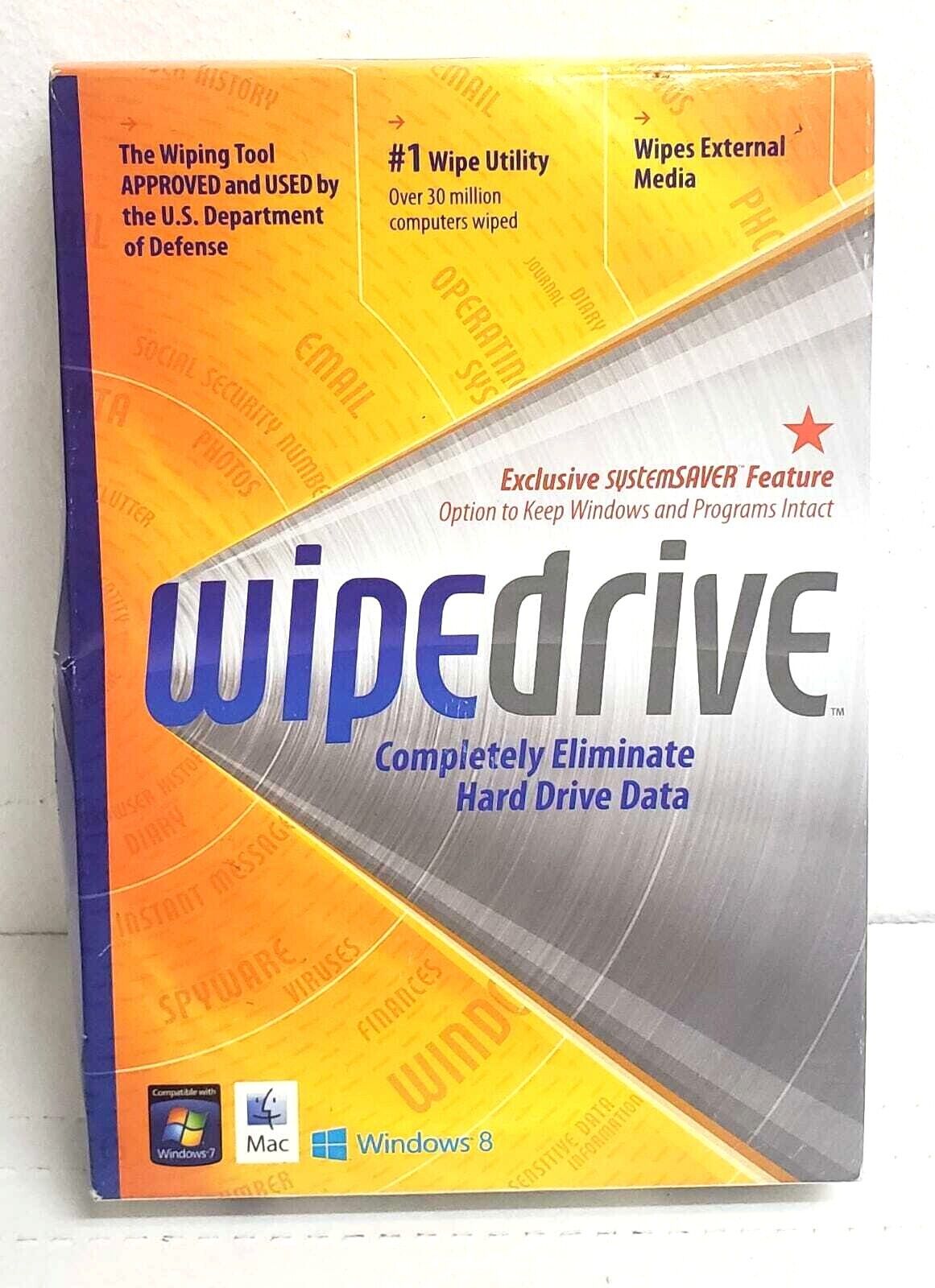 Wipedrive 6 Eliminate Hard Drive Data Software *distressed Box*