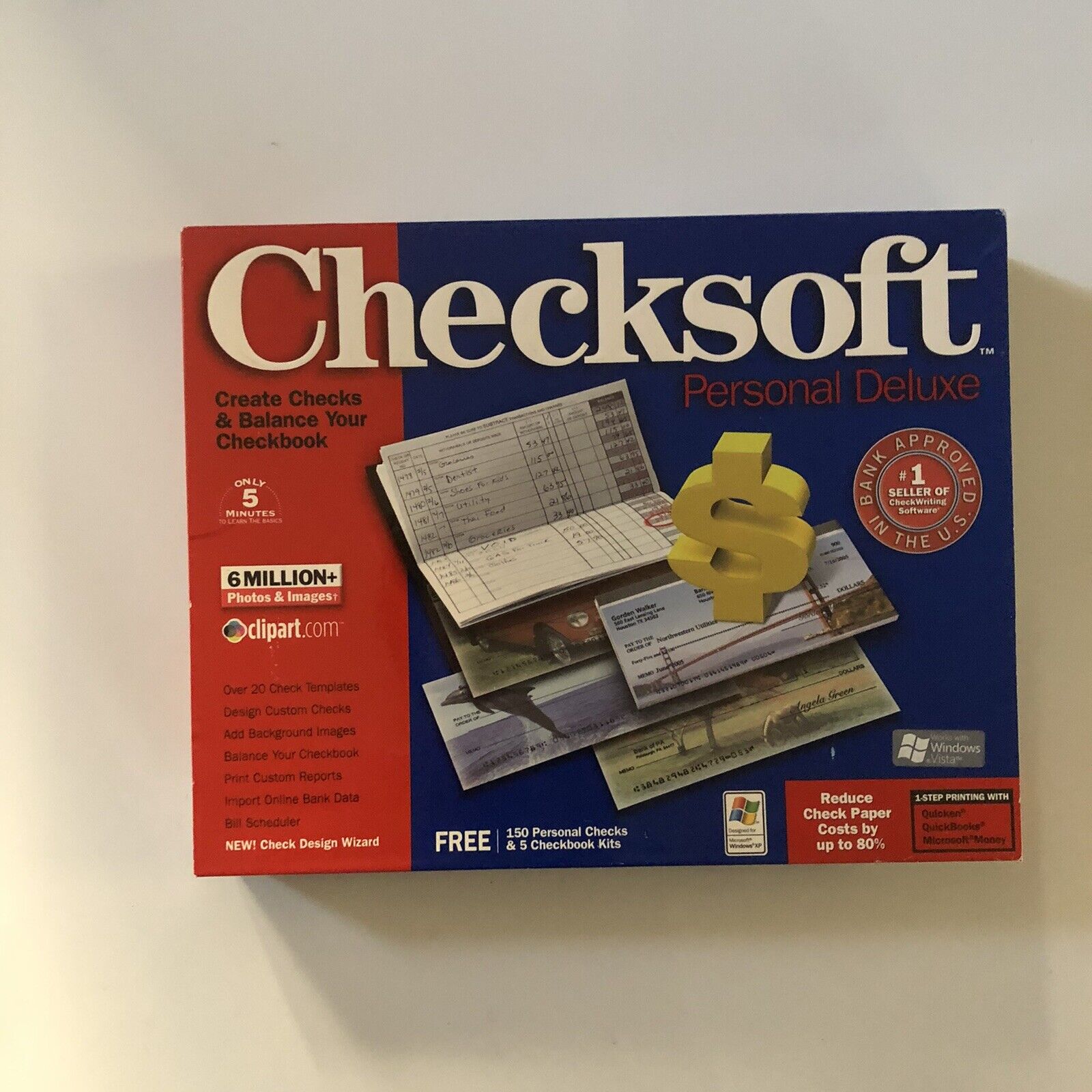 Checksoft Personal Deluxe Check Design Wizard Withover 20 Check Templates Sealed